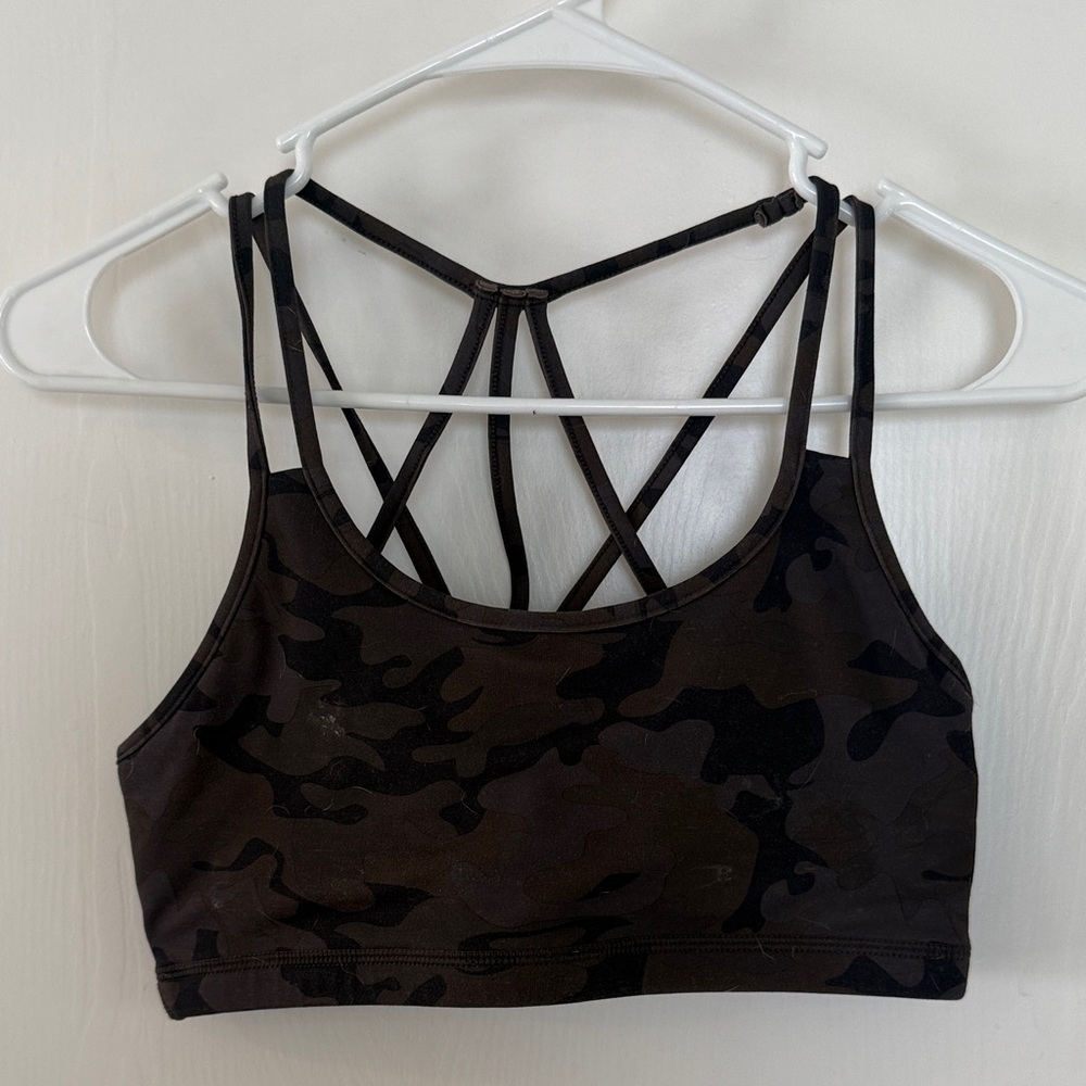 Born Primitive Dark Camouflage Sports Bra